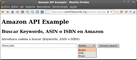 Amazon API formulario