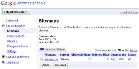Google Webmaster Tools