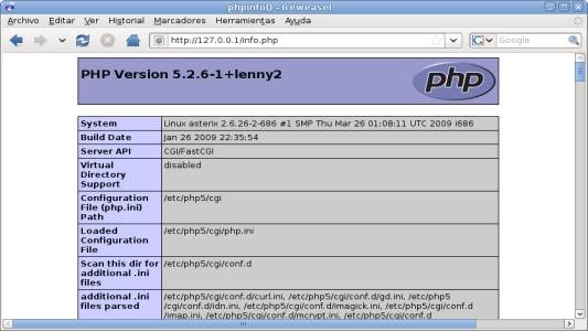Pagina Info de PHP